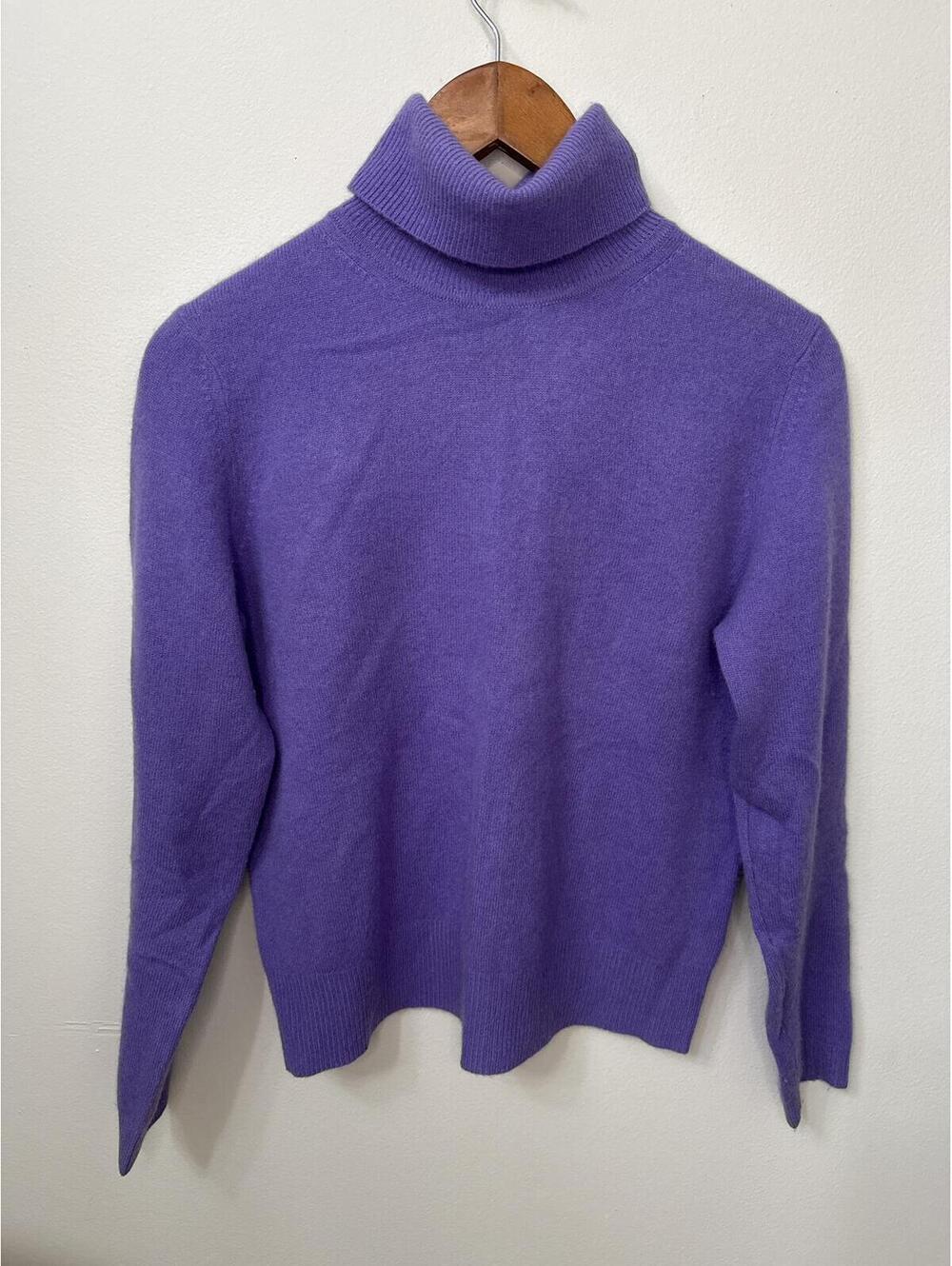 Croft & Barrow 100% Cashmere Turtleneck Sweater Purple Lilac Women’s Small